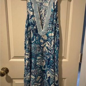 Lilly Pulitzer Blue and White Maxi Dress